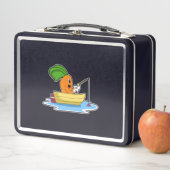 ニンジンをボートで魚釣りで魚釣り棒 メタルランチボックス (インサイチュ)