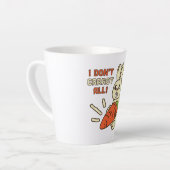 ニンジンを持ったかわいい小さなバニー カフェラテマグ (左アングル)