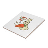 ニンジンを持ったかわいい小さなバニー タイル (側面)