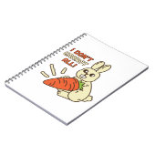 ニンジンを持ったかわいい小さなバニー ノートブック (左側)