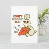 ニンジンを持ったかわいい小さなバニー 招待状 (スタンド正面)