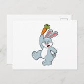 ニンジンを持ったウサギ ポストカード (正面/裏面)