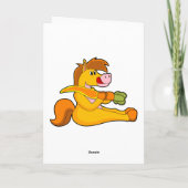 ニンジンを持った馬 カード (裏面)