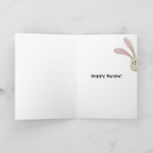 ニンジンを持つイースターウサギ シーズンカード (内部)