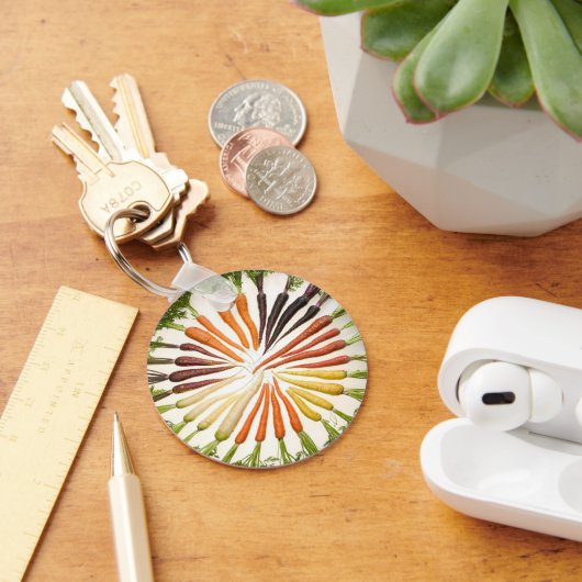 ニンジンカラフル野菜レインボパターンガーデン キーホルダー (デスク)