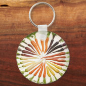 ニンジンカラフル野菜レインボパターンガーデン キーホルダー (正面)