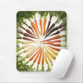 ニンジンカラフル野菜レインボパターンガーデン マウスパッド (マウス)