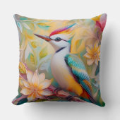 ニンジンギョクドリファンタジー鳥 クッション (正面)