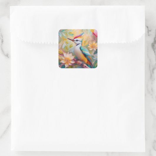 ニンジンギョクドリファンタジー鳥 スクエアシール (バッグ)