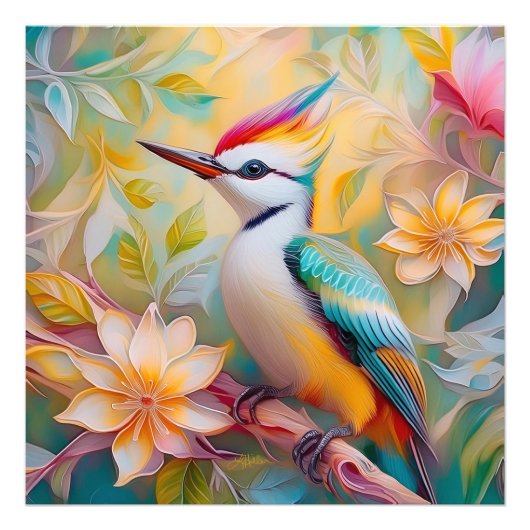 ニンジンギョクドリファンタジー鳥 フォトプリント (正面)