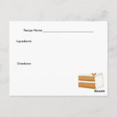 ニンジンケーキのレシピカード ポストカード (裏面)