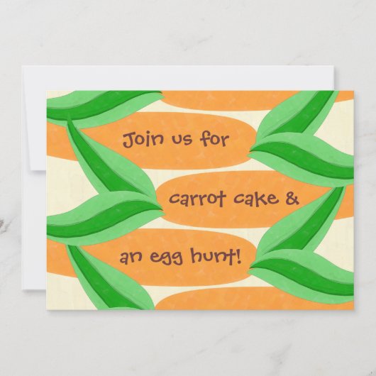 ニンジンケーキ及び卵狩り復活招待状 招待状 (正面)