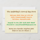 ニンジンケーキ及び卵狩り復活招待状 招待状 (裏面)