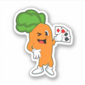 ニンジントランプのポーカーとトランプのポーカーカード シール (正面)