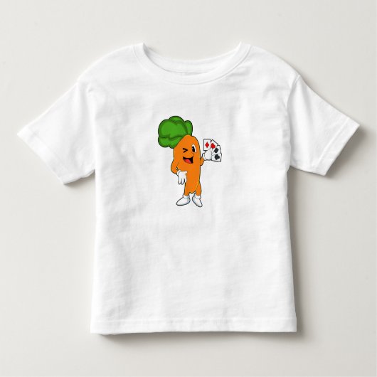 ニンジントランプのポーカーとトランプのポーカーカード トドラーTシャツ (正面)