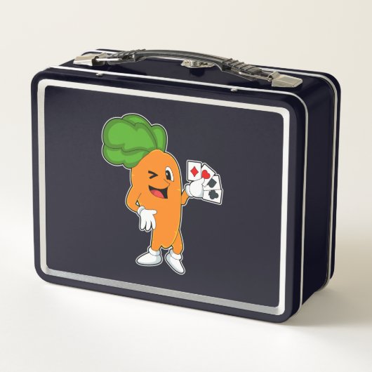 ニンジントランプのポーカーとトランプのポーカーカード メタルランチボックス (裏面)