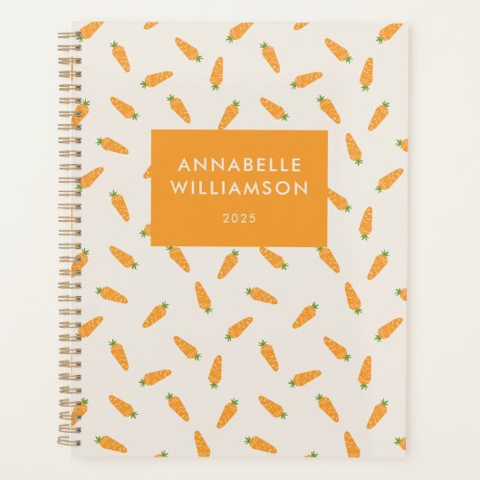 ニンジンパーソナライズされた野菜 プランナー手帳 (正面)