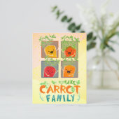 ニンジンファミリーを選ぶ | やる気を起こさせる引用文プン ポストカード (スタンド正面)