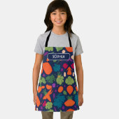 ニンジンフローラカラフルパタパーソナライズされたーン エプロン (インサイチュ)