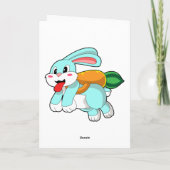 ニンジンロケットのウサギ カード (裏面)