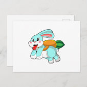 ニンジンロケットのウサギ ポストカード (正面/裏面)