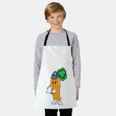 ニンジン交通監視人駐車チケット エプロン (着用した状態)