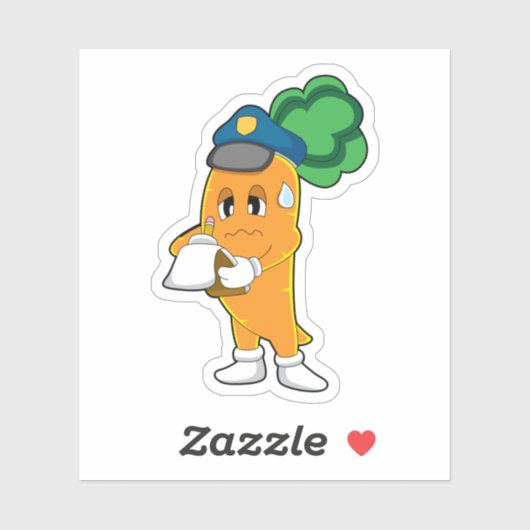 ニンジン交通監視人駐車チケット シール (シート)