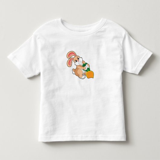 ニンジン付きウサギ トドラーTシャツ (正面)