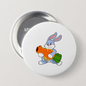 ニンジン付きウサギ 缶バッジ (正面&裏面)