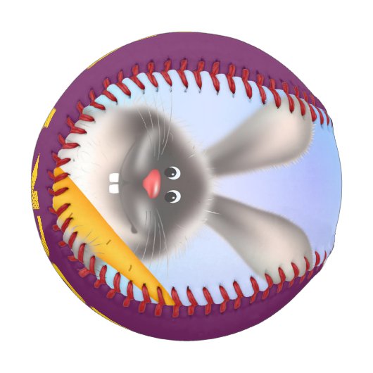 ニンジン付きウサギ 野球ボール (正面左)