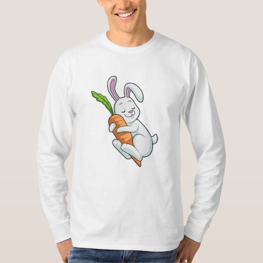 ニンジン付きウサギ Tシャツ (正面)