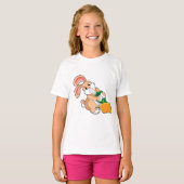 ニンジン付きウサギ Tシャツ (正面フル)