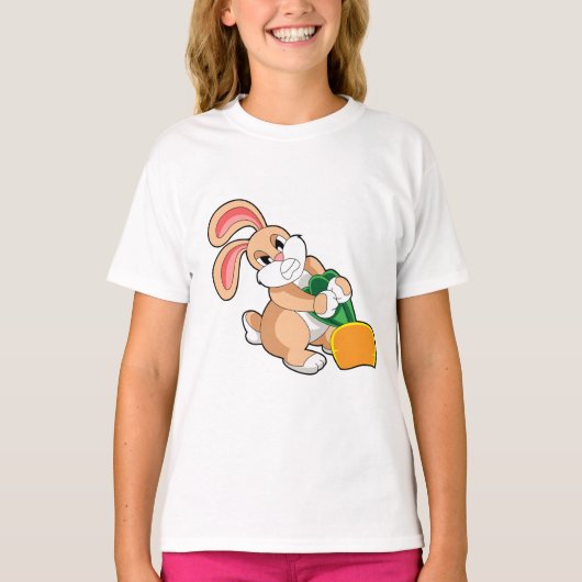 ニンジン付きウサギ Tシャツ (正面)