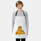 ニンジン付き馬 エプロン (着用した状態)