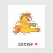 ニンジン付き馬 シール (シート)