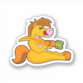 ニンジン付き馬 シール (正面)