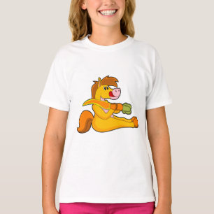 ニンジン付き馬 Tシャツ