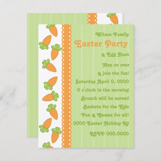 ニンジン園 招待状 (正面/裏面)