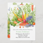 ニンジン夢ベイビーシャワー 招待状 (正面/裏面)