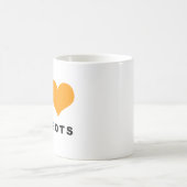 ニンジン好き、私はニンジンが大好き コーヒーマグカップ (中央)