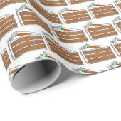 ニンジン層ケーキスライスグルメデザートベーカリー ラッピングペーパー (ロールコーナー)