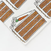 ニンジン層ケーキスライスデザートグルメベーキング フリースブランケット (角)