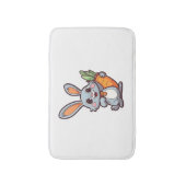 ニンジン愛イースターバニーかわいい2Dデザイン バスマット (正面縦)