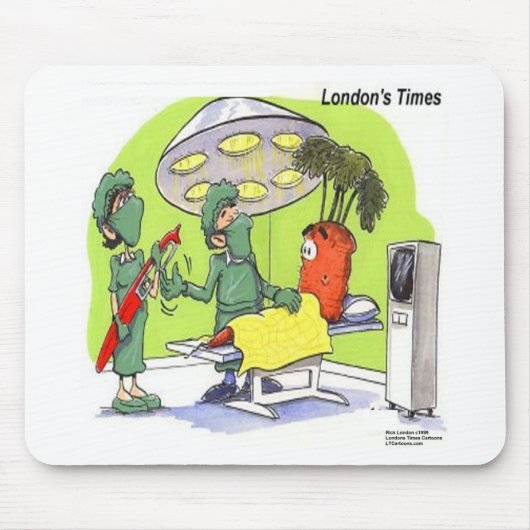 ニンジン手術おもしろいの医学の漫画 マウスパッド (正面)