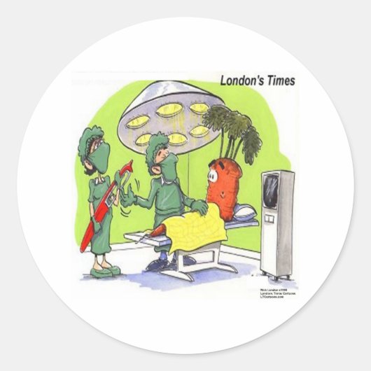 ニンジン手術おもしろいの医学の漫画 ラウンドシール (正面)