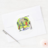 ニンジン手術おもしろいの医学の漫画 ラウンドシール (封筒)