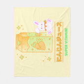 ニンジン果汁入り居心地の良いバニー フリースブランケット (正面)