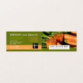 ニンジン果汁、ジュースバー、詳細 名刺 (外部フラット)