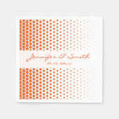 ニンジン水玉模様モダン白 スタンダードカクテルナプキン (正面)