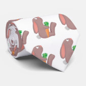 ニンジン漫画で座っているかわいいウサギ ネクタイ (ロール)
